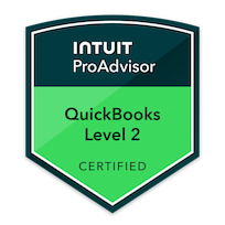 Intuit ProAdvisor QuickBooks Level 2 Certified badge